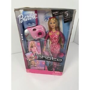 Barbie Fashion Photo Doll & Camera Vintage Mattel 2001 Box Damage